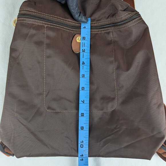 Original Longchamp Le Pliage Nylon Brown Backpack Made in China. - Picture 13 of 16